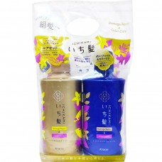 Kracie - ICHIKAMI 修復護色 洗護套裝 480ml + 480g 檸檬花 & 櫻花香 (金藍)  163-1518